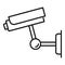 Smart outdoor camera icon, outline style