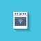 Smart oven, cooker, stove icon. Smart kitchen