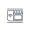smart oven icon vector from smart home devices concept. Thin line illustration of smart oven editable stroke. smart oven linear