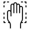 Smart palm identification icon outline vector. Biometric recognition