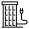 Smart panel plug icon, outline style