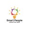 smart people logo design template. creative idea logo design. bulb icon symbol design