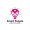 smart people logo design template. creative idea logo design. bulb icon symbol design