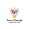 smart people logo designs template. creative idea logo design. bulb icon symbol design