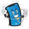 Smart phone mascot holding stethoscope and finding problem