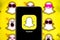 Smart phone with the snapchat logo, a popular social network worldwide