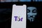 Smart phone with the tor logo. Tor is the acronym for The Onion Router.