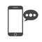 Smart phone, Voice message icon