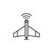 Smart plane flaying smart plane icon. Element of future technology icon for mobile concept and web apps. Thin line Smart