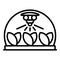 Smart plant irrigation icon, outline style