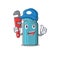 Smart Plumber water bottle Scroll on cartoon character design