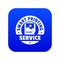 Smart printing service icon blue vector