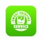 Smart printing service icon green vector