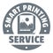 Smart printing service logo, simple style