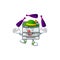 Smart professional office copier cartoon character style playing Juggling