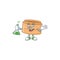 Smart Professor dimsum basket cartoon character with glass tube