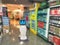 Smart retail concept, robot service use for check the data of or Stores