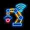 Smart Robot neon glow icon illustration