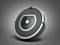 Smart robotic vacuum cleaner 3d render on grey