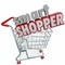 Smart Shopper Red 3d Words Shopping Cart Comparison Sale Buyer