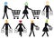 Smart shopper, vector icon set