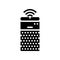 smart speaker glyph icon vector illustration