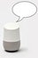 A Smart Speaker with a speech bubble