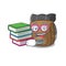 Smart Student hiking backpack Scroll mascot cartoon with book