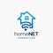 Smart Tech Home Net Service , Signal House Logo Vector Icon