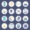 Smart Technology Round Icons Set