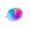 Smart thermometer neon icon