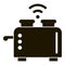 Smart toaster icon, simple style