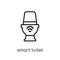 smart Toilet icon. Trendy modern flat linear vector smart Toilet