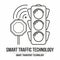 Smart traffic control. Smart Traffic Light icon