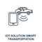 Smart Transportation icon. Line element from iot solution collection. Linear Smart Transportation icon sign for web