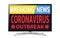 Smart TV with Coronavirus COVID-19 outbreak breaking news on screen