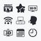 Smart TV mode icon. 3D Television symbol.