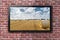 Smart TV With Wheat Field And Straw Bales Wallpaper