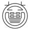 Smart vacuum cleaner robot icon, outline style