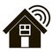 Smart village home icon, simple style