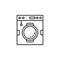 Smart washing machine icon. Element of smart house icon for mobile concept and web apps. Thin line Smart washing machine icon can