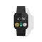 Smart watch black vector, digital hand clock, smartwatch flat design