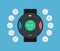 Smart watch design flat illustration concept