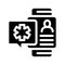 smart watch health diagnostic icon vector glyph illustration