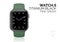 Smart watch with pine green bracelet realistic vector illustration