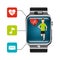 Smart watch runner heart rate technology healthy