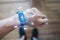 Smart watch and smart gadget technology. a man wearing futuristic smart watch