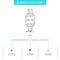 smart watch, smartwatch, watch, apple, android Business Flow Chart Design with 3 Steps. Line Icon For Presentation Background