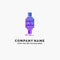 smart watch, smartwatch, watch, apple, android Purple Business Logo Template. Place for Tagline