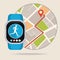 Smart watch technology with sport fitness tracker applications